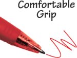 Bic Bu3 Confezione da 10 penne a scatto - Punta media da 1 mm - Tratto 0,32 mm - Impugnatura in gomma - Scrittura più fluida - Colori assortiti - immagine 3