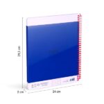 Milan Nata 624 Quaderno a spirale formato A4 a quadretti 5x5 mm - 80 fogli da 95 g/m² - Microperforato, 4 fori - Colore blu - immagine 4