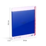 Milan Nata 624 Quaderno a spirale formato A4 a righe da 7 mm - 80 fogli da 95 g/m² - Microperforato, 4 fori - Colore blu - immagine 4