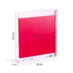 Milan Nata 624 Quaderno a spirale formato A4 a righe da 7 mm - 80 fogli da 95 g/m² - Microperforato, 4 fori - Colore rosa - immagine 4