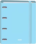 Dohe Serenity Polyfoam Raccoglitore a 4 anelli misti da 35 mm A4 Ricarica 100 fogli a quadretti da 5 mm - Copertina in Polyfoam da 2 mm - Chiusura con elastico - Include 4 divisori e busta in polipropilene - Colore blu