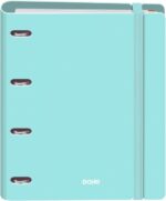 Dohe Serenity Polyfoam Raccoglitore a 4 anelli misti da 35 mm A4 Ricarica 100 fogli a quadretti da 5 mm - Copertina in Polyfoam da 2 mm - Chiusura con elastico - Include 4 divisori e busta in polipropilene - Colore verde