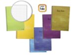 Golden Confezione da 10 quaderni a spirale 80 fogli 60 g quadretti - Formato Folio - Copertina normale plastificata - Colori assortiti - immagine 2