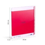 Milan Nata 624 Quaderno a spirale formato A4 liscio - 80 fogli da 95 g/m² - Microperforato, 4 fori - Colore rosa - immagine 4