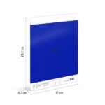 Milan Nata 624 Taccuino rilegato in colla formato A4 a quadretti 5x5 mm - 48 fogli da 95 g/m² - Microperforato - Colore blu - immagine 4