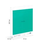 Milan Nata 624 Taccuino rilegato in formato A4, quadrettato 5x5 mm - 48 fogli da 95 g/m² - Microperforato - Colore verde - immagine 4