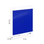 Milan Nata 624 Taccuino rilegato in formato A4 a righe da 7 mm - 48 fogli da 95 g/m² - Microperforato - Colore blu - immagine 4
