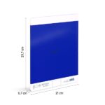 Milan Nata 624 Taccuino rilegato in formato A4 liscio - 48 fogli da 95 g/m² - Microperforato - Colore blu - immagine 4