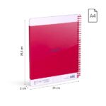 Milan Nata 624 Confezione da 3 quaderni a spirale formato A4 a righe da 7 mm - 80 fogli da 95 g/m² - Microperforati, 4 fori - Colori assortiti - immagine 4