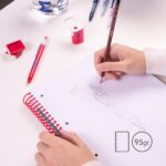Milan Nata 624 Confezione da 3 quaderni a spirale formato A4 liscio - 80 fogli da 95 g/m² - Microperforato, 4 fori - Colori assortiti - immagine 3