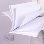 Milan Nata 624 Confezione da 3 quaderni rilegati in formato A4, quadretti da 5 mm - 48 fogli da 95 g/m² - Microperforati - Colori assortiti - immagine 3
