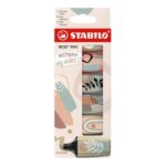 Stabilo Boss Mini Naturevibes Espositore con 8 confezioni da 6 pennarelli fluorescenti + 8 confezioni da 3 pennarelli fluorescenti - Larghezza punta da 2 a 5 mm - Inchiostro a base d'acqua - Antisecante - Colori assortiti - immagine 2