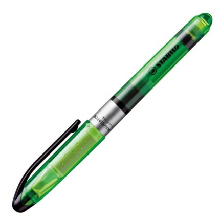 Stabilo Navigator Pennarello fluorescente - Zona di presa - Design sottile - Pratico clip da trasporto - Tratto tra 2 e 5 mm - Colore verde