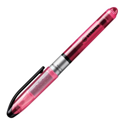 Stabilo Navigator Pennarello fluorescente - Zona di presa - Design sottile - Pratico clip da trasporto - Tratto tra 2 e 5 mm - Colore rosa
