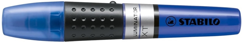 Stabilo Luminator Pennarello fluorescente - Maggiore riserva d'inchiostro - Zona di presa - Tratto tra 2 e 5 mm - Colore: blu