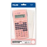 Milan Collezione 430 M240 Calcolatrice scientifica 10+2 cifre - Display a 2 righe - 240 funzioni integrate, di cui 124 scientifiche - Custodia protettiva stampata - Colore rosa/blu - immagine 4