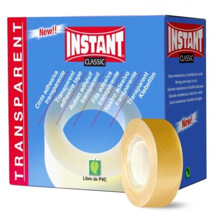 Instant Classic Nastro adesivo trasparente 19 mm x 33 m - Senza PVC - Trasparente