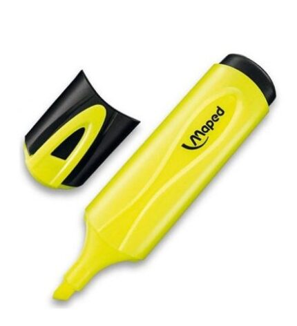Maped Peps Classic Pennarello fluorescente - Punta smussata - Tratto da 1 a 5 mm - Ideale per sottolineare ed evidenziare - Colore giallo