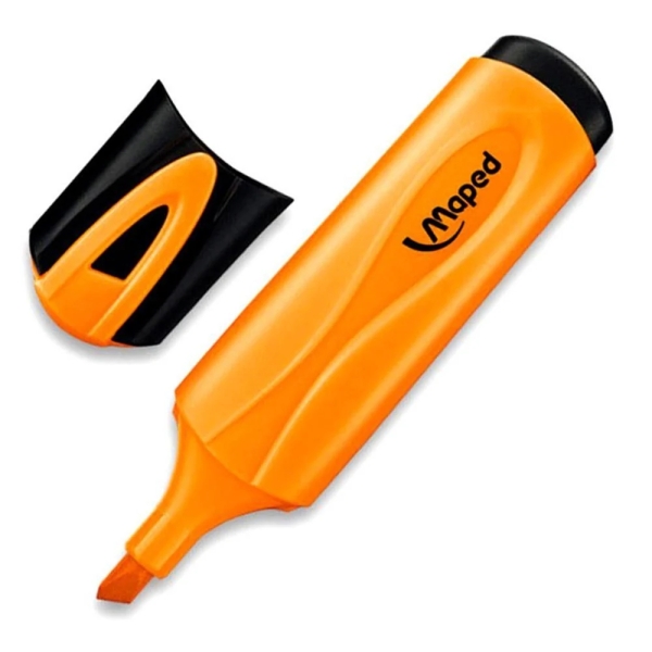 Maped Peps Classic Pennarello fluorescente - Punta smussata - Tratto da 1 a 5 mm - Ideale per sottolineare ed evidenziare - Colore arancione Maped Peps Classic Pennarello fluorescente - Punta smussata - Tratto da 1 a 5 mm - Ideale per sottolineare ed evidenziare - Colore arancione