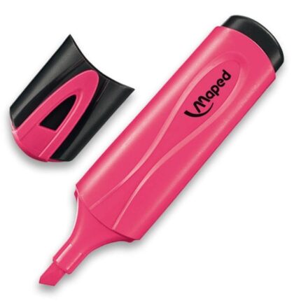 Maped Peps Classic Pennarello fluorescente - Punta smussata - Tratto da 1 a 5 mm - Ideale per sottolineare ed evidenziare - Colore rosa