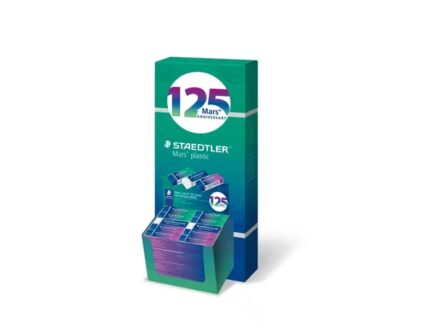 Gomma Staedtler Mars Plastic 125° Anniversario - Cancellazione di alta qualità - Residui minimi - Colore bianco
