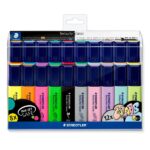 Staedtler Textsurfer Classic 364 Confezione da 20 pennarelli fluorescenti - Punta smussata da 1 a 5 mm circa - Asciugatura rapida - Colori assortiti