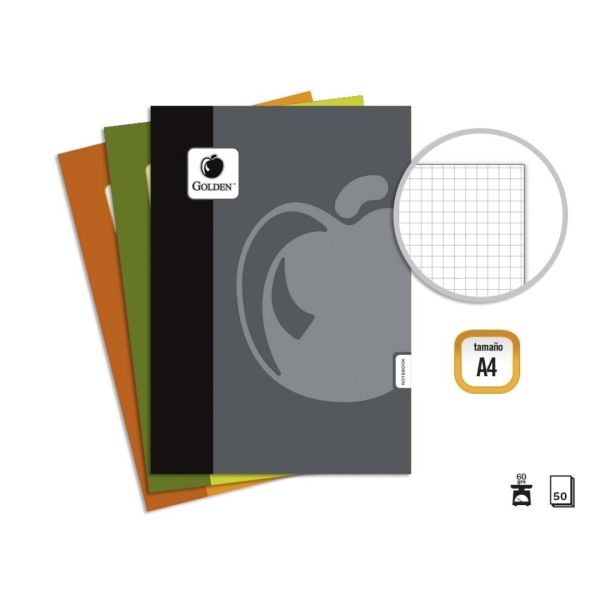Golden Basic Confezione da 10 quaderni cuciti A4