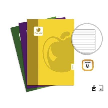 Golden Basic Confezione da 10 quaderni cuciti A4