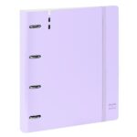 Safta Raccoglitore a 4 anelli - PP Foam - Anelli da 35 mm - Include 100 fogli A4 - 27x32x4 cm - Colore lavanda - immagine 3