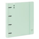 Safta Raccoglitore a 4 anelli - PP Foam - Anelli da 35 mm - Include 100 fogli A4 - 27x32x4 cm - Colore verde pastello - immagine 3