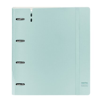 Safta Raccoglitore a 4 anelli - PP Foam - Anelli da 35 mm - Include 100 fogli A4 - 27x32x4 cm - Colore azzurro
