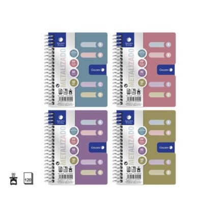 Golden Pack da 12 quaderni A6 120 fogli 90 g