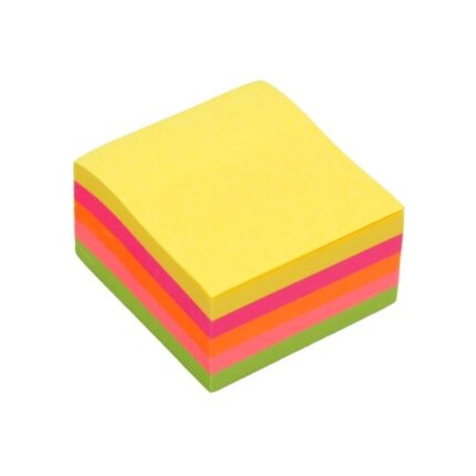 Bismark Blocco da 250 foglietti adesivi 50x50 mm - 5 colori neon