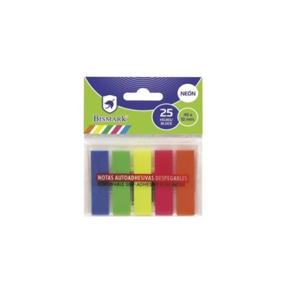 Bismark Confezione da 125 etichette adesive 45 mm x 12 mm - Colori neon assortiti