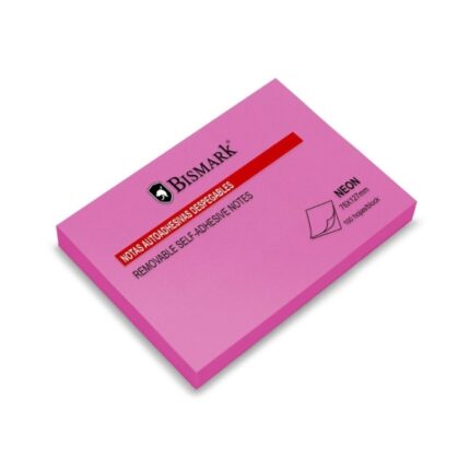 Bismark Blocco da 100 foglietti adesivi 76x127 mm - Colore Magenta Neon