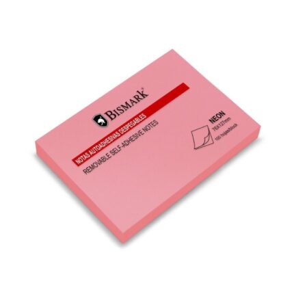 Bismark Blocco da 100 foglietti adesivi 76x127 mm - Colore rosa neon