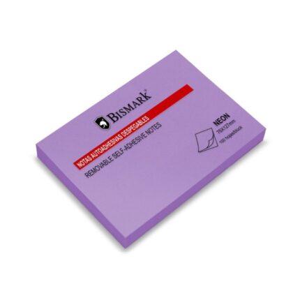 Bismark Blocco da 100 foglietti adesivi 76x127 mm - Colore viola neon