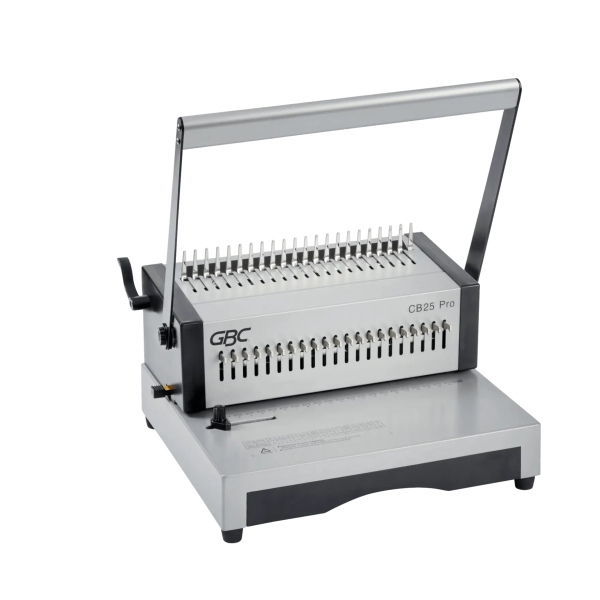 GBC CombBind CB25 Pro Rilegatrice manuale a spirale - Rilegazione fino a 500 fogli A4 - Perforazione fino a 25 fogli - Veloce e facile da usare - Colore argento GBC CombBind CB25 Pro Rilegatrice manuale a spirale - Rilegazione fino a 500 fogli A4 - Perforazione fino a 25 fogli - Veloce e facile da usare - Colore argento