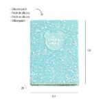 Miquel Rius Back2Fun Quaderno rilegato con copertina blu glitterata e patch in silicone - 96 fogli lisci di carta 100 g/m2 - immagine 4