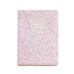 Miquel Rius Back2Fun Quaderno rilegato con copertina rosa glitterata e patch in silicone - 96 fogli lisci di carta da 100 g/m2