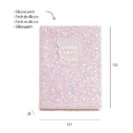 Miquel Rius Back2Fun Quaderno rilegato con copertina rosa glitterata e patch in silicone - 96 fogli lisci di carta da 100 g/m2 - immagine 4