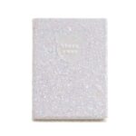 Miquel Rius Back2Fun Quaderno rilegato con copertina glitterata bianca e patch in silicone - 96 fogli a righe in carta da 100 g/m2