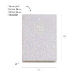 Miquel Rius Back2Fun Quaderno rilegato con copertina glitterata bianca e patch in silicone - 96 fogli a righe in carta da 100 g/m2 - immagine 4