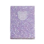 Miquel Rius Back2Fun Quaderno incollato con copertina glitterata lilla e patch in silicone - 96 fogli a righe in carta da 100 g/m2