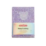 Miquel Rius Back2Fun Quaderno incollato con copertina glitterata lilla e patch in silicone - 96 fogli a righe in carta da 100 g/m2 - immagine 5
