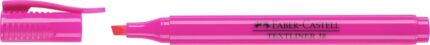 Faber-Castell Textliner 38 Pennarello fluorescente - Corpo sottile - Punta smussata - Tratto spesso e sottile - Inchiostro a base d'acqua - Colore rosa