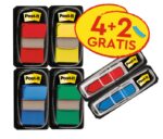 Confezione da 6 dispenser Post-It Index con segnalibri riposizionabili - Forma rettangolare - Colori assortiti