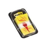 Dispenser Post-It Index con 50 segnalibri riposizionabili con freccia indicativa "Firmare qui" - Forma rettangolare - Colore giallo chiaro - immagine 2