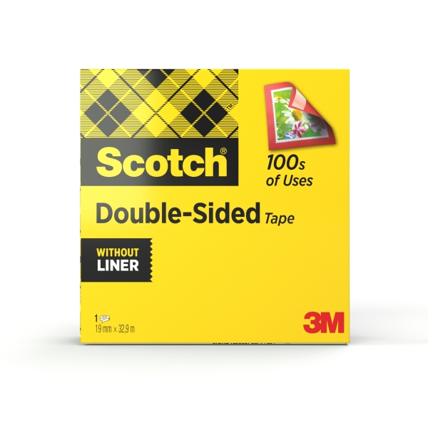 Nastro biadesivo Scotch - 19 mm x 33 m - Colore trasparente