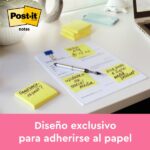 Blocco Post-It da 200 foglietti adesivi riposizionabili - Forma quadrata - 101x101 mm - Colore giallo chiaro - immagine 2